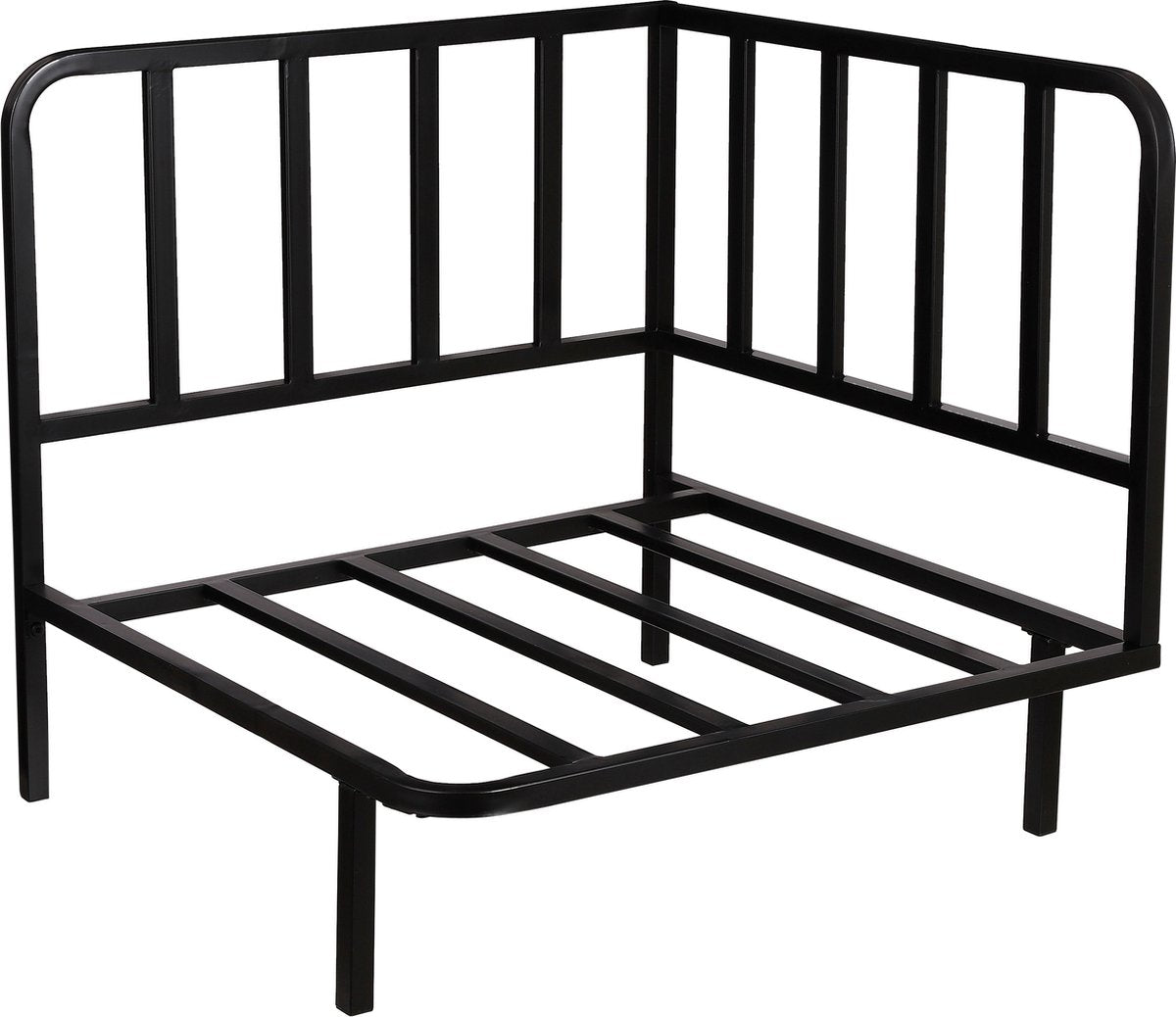 Mica Decorations Celo Loungebank Hoekelement – 83x83x78 cm – Zwart Metaal