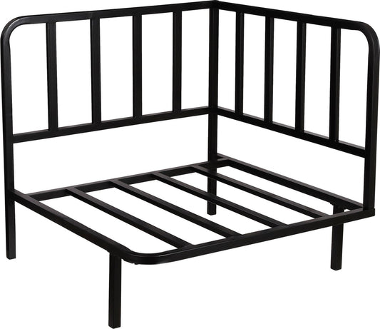 Mica Decorations Celo Loungebank Hoekelement – 83x83x78 cm – Zwart Metaal