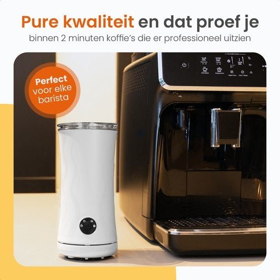 Goliving Melkopschuimer Elektrisch 4-in-1 Voor Opschuimen en Verwarmen Non-stick coating 240 ml Wit