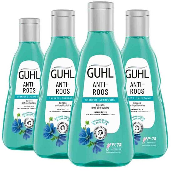 Guhl Shampoo Anti Roos - 4 x 250 ml - Voordeelverpakking