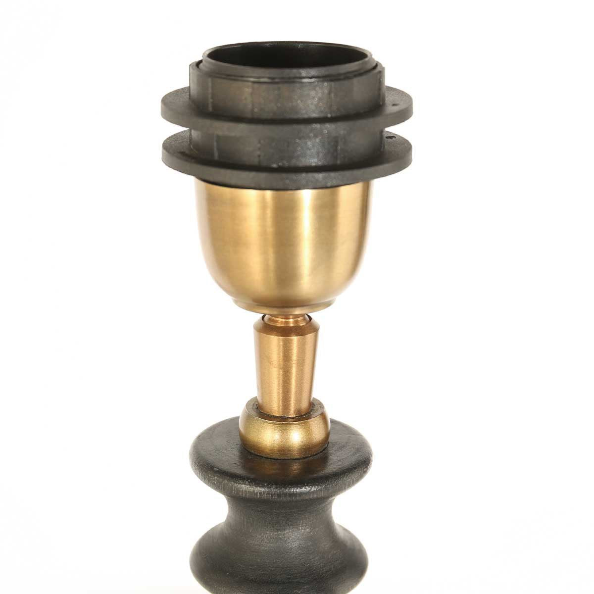 Anne Lighting tafellamp Bois - zwart - hout - 27 cm - E27 fitting - 3677ZW
