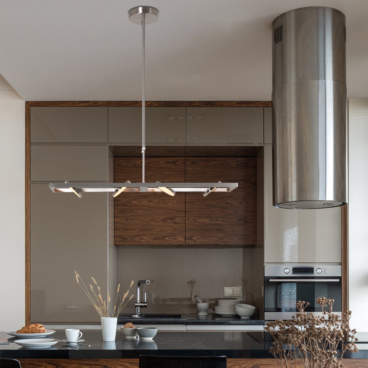 Hanglamp Soleil 3516ST Staal 4000 Lumen | Hoogte instelbaar | Steinhauer | Design en functioneel binnen verlichting