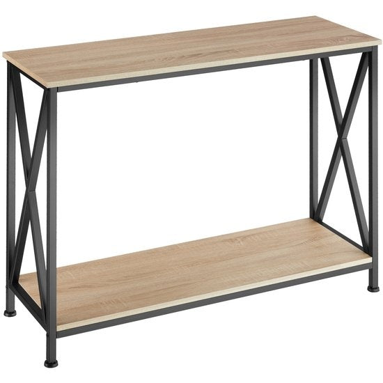 tectake - Consoletafel Tacoma 100x35x80,5cm - lichtbruin - 404671