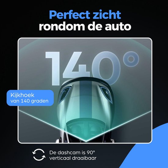 Botslab HK30 Pro 2K Wifi dashcam - 2K resolutie - Wifi met App - 140 graden kijkhoek - Parkeermodus - dashcam voor auto