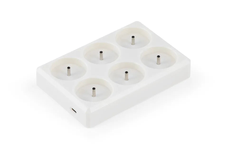 Home & Comfort - Oplaadbare LED Theelichtjes Set van 6 – Met Afstandsbediening – Dimbaar – 4 Lichtstanden – Inclusief Oplaadstation