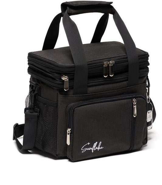 Koeltas Lunch - Koeltasje Klein - 15 Liter Lunchtas Volwassen - Lunch Bag voor Dames & Heren - Zwart - Sunflake