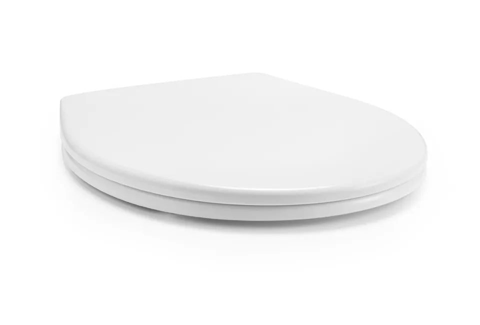 Home&Comfort - Stevige D-vormige toiletbril met softclose - Glanzend wit
