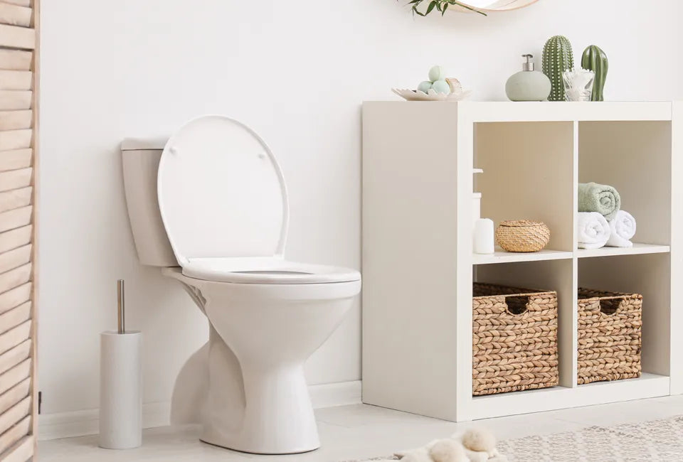 Home&Comfort - Stevige D-vormige toiletbril met softclose - Glanzend wit