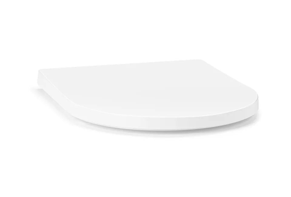 Home&Comfort - Stevige D-vormige toiletbril met softclose - Glanzend wit