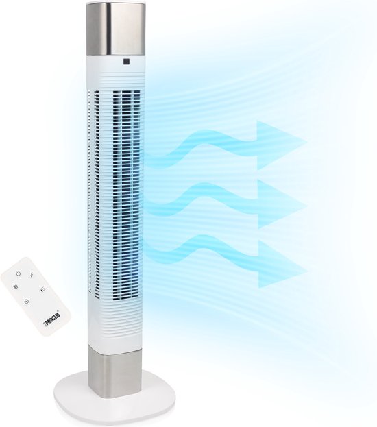 Slimme Torenventilator – Bladloos – Met App & Afstandsbediening – Timer – Energiezuinig – Princess 358275 – Wit