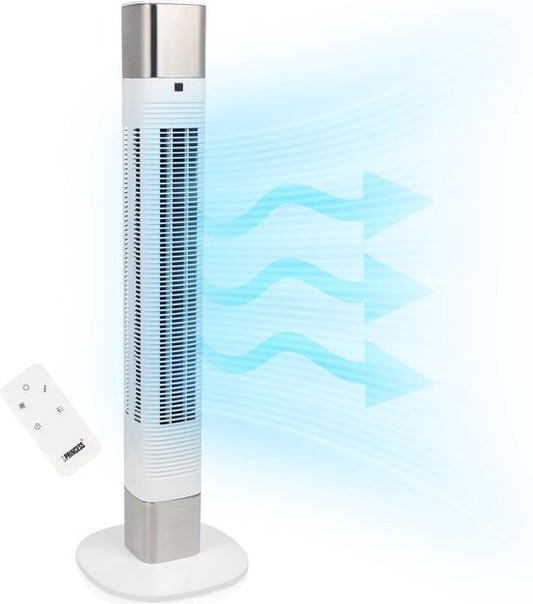 Slimme Torenventilator – Bladloos – Met App & Afstandsbediening – Timer – Energiezuinig – Princess 358275 – Wit