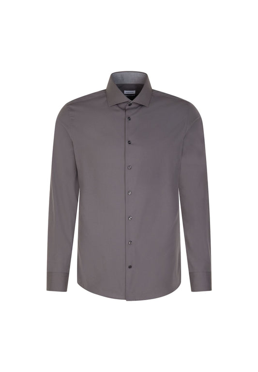 Seidensticker Business Shirt – Regular Fit – maat 39 - Anthra-665 – Katoen, Non-Iron, Spread Kentkraag
