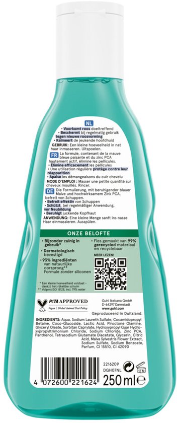 Guhl Shampoo Anti Roos - 4 x 250 ml - Voordeelverpakking