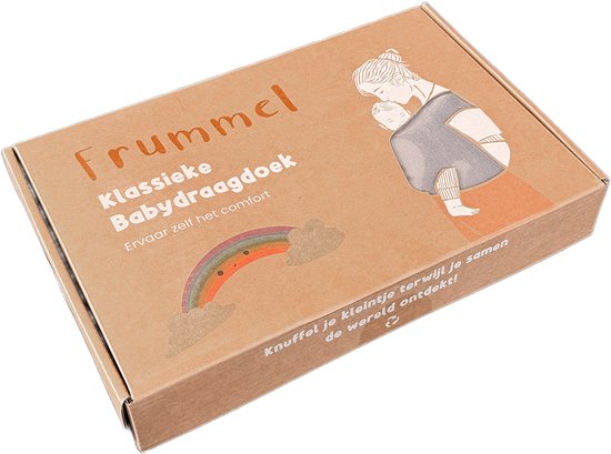 Frummel Baby Draagdoek Taupe - Draagzak - Baby Wrap - Baby carrier - Draagdoek baby - Baby 0-36 maanden - Newborn