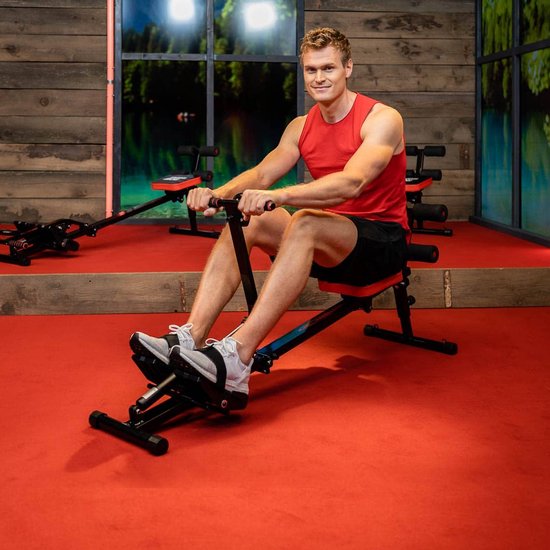 Kendox RowShaper - Roei-apparaat voor thuis - Fitnessapparaat voor cardio- en krachttraining - Fitness Roeiapparaat met LCD Display voor thuistraining - Belastbaar tot 120 kg - Mail Order Edition