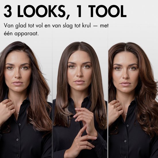 Sansbeauté® Blowout 3-in-1 Thermal Brush 38 mm - Keramische Warmteborstel - Multistyler - Airstyler - Krulborstel - Haarborstel - Stijlborstel - Warmteborstel - Volume en Krullen - Roterende Kabel