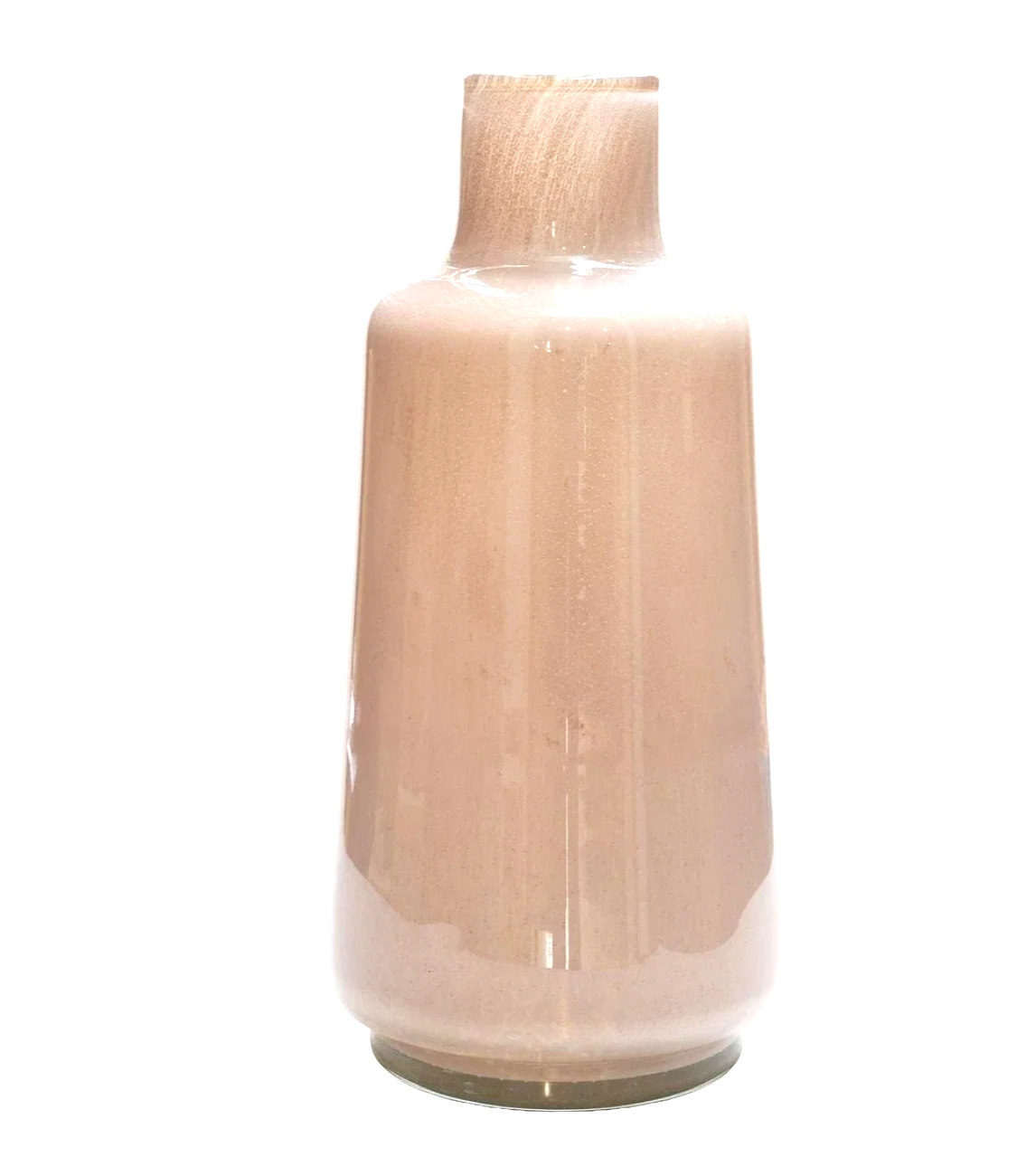 Vase The World Jana Elite Vaas - Ivoor Beige - Handgemaakt Dik Glas - Ø 18 x 35 cm