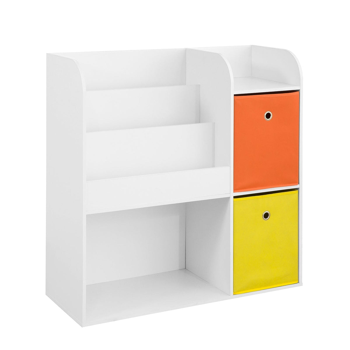 SoBuy Opbergkast voor Boeken en Speelgoed - 2 Manden - 89 x 35 x 88 cm - Wit