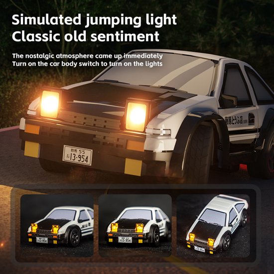 Fuegobird RC Auto - RC Voertuig - bureaublad drift auto - mini - hoge snelheid - wit