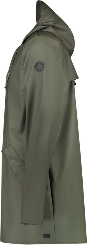 Cars Jeans - Jas Ossy - Heren - Army Polyester - Met Capuchon & Ritszakken - Maat M - Casual Winterjas - Stoer & Comfortabel