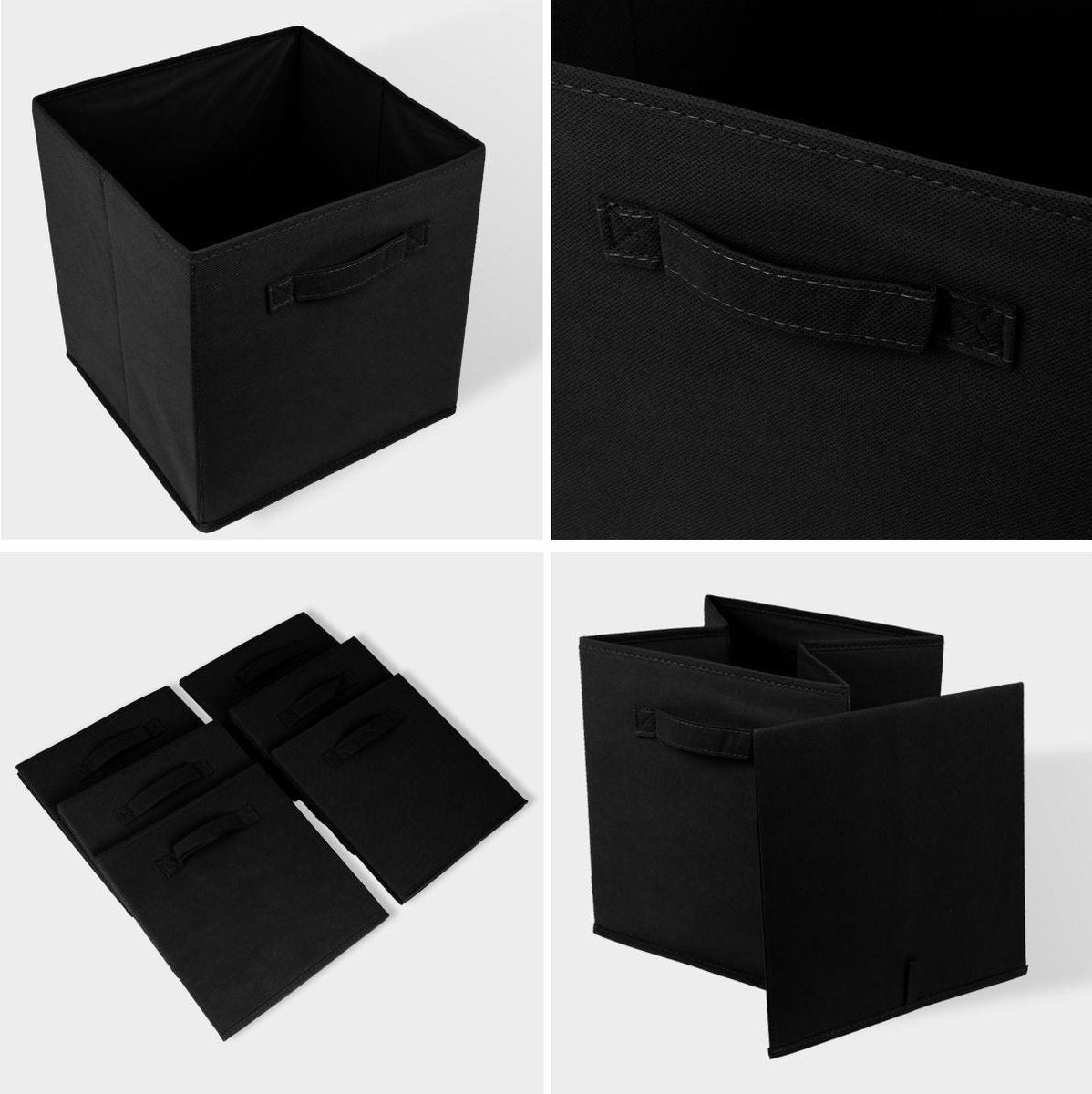 LifeGoods Kast Organizers - 6 Stuks - 20L - Textiel - Zwart