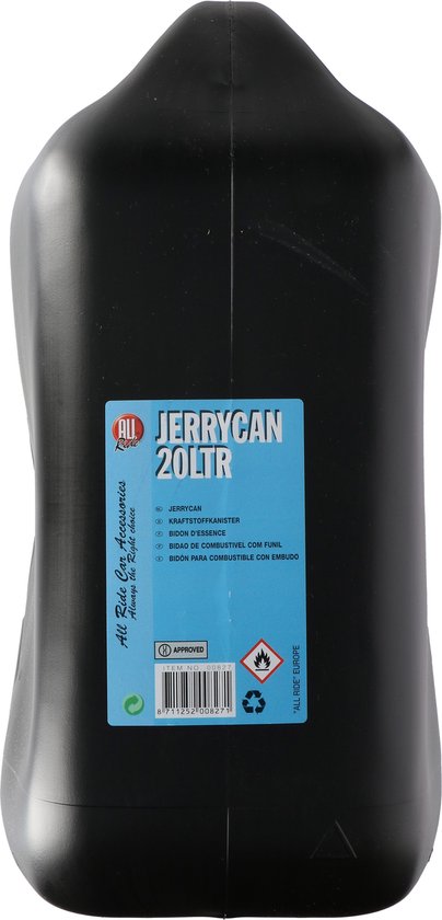 All Ride jerrycan - 20 l - met schenktuit - zwart - voor benzine