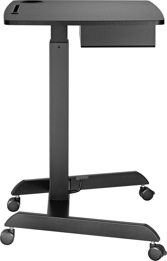 VDD Gaming - Bureau - Laptop Tafel - Zit Sta Bureau - Verrijdbaar - Workstation - Laptop Standaard - Bijzet Tafel op Wielen - Zwart