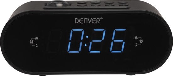 Denver Wekkerradio met Projectie - FM Radio - 180° Projectieklok - Dubbele Wektijd - CRP717 - Zwart