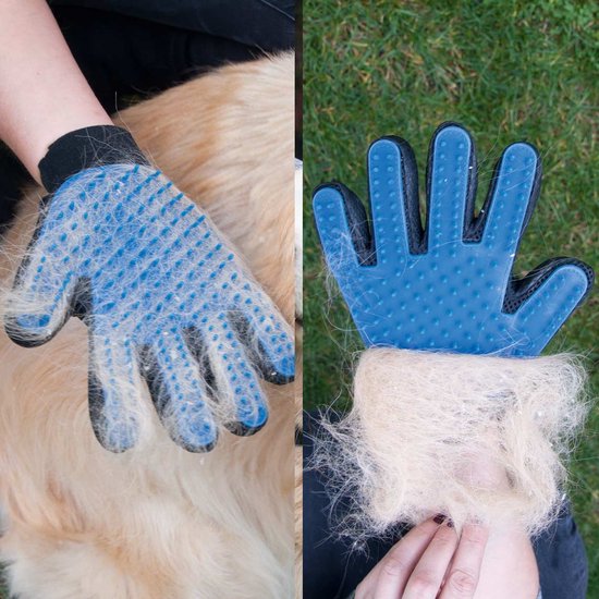 True Touch Verzorgingshandschoen Blauw - 5 Vingers - 180+ Siliconen Noppen