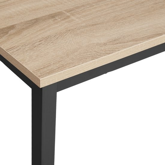 tectake® - bureau hoekbureau bureautafel kantoorbureau - 80 cm - industrieel - lichtbruin