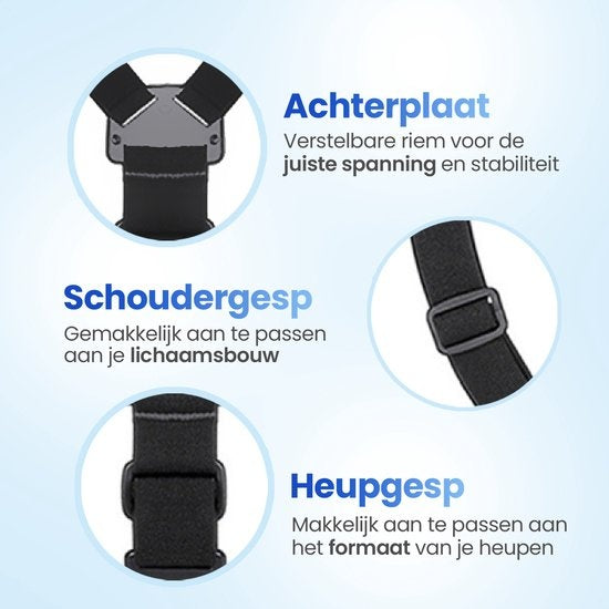 Garpex® Universele Chest strap Borstharnas – Chest mount geschikt voor diverse Action Camera's en Smartphones - Zwart