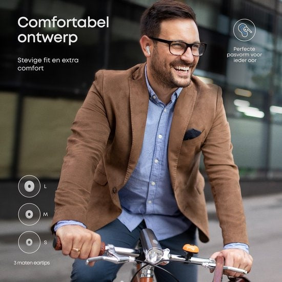 SoundFront Pro Draadloze Oordopjes - Bluetooth Oortjes - Earpods - Geschikt voor Apple & Android - Wit