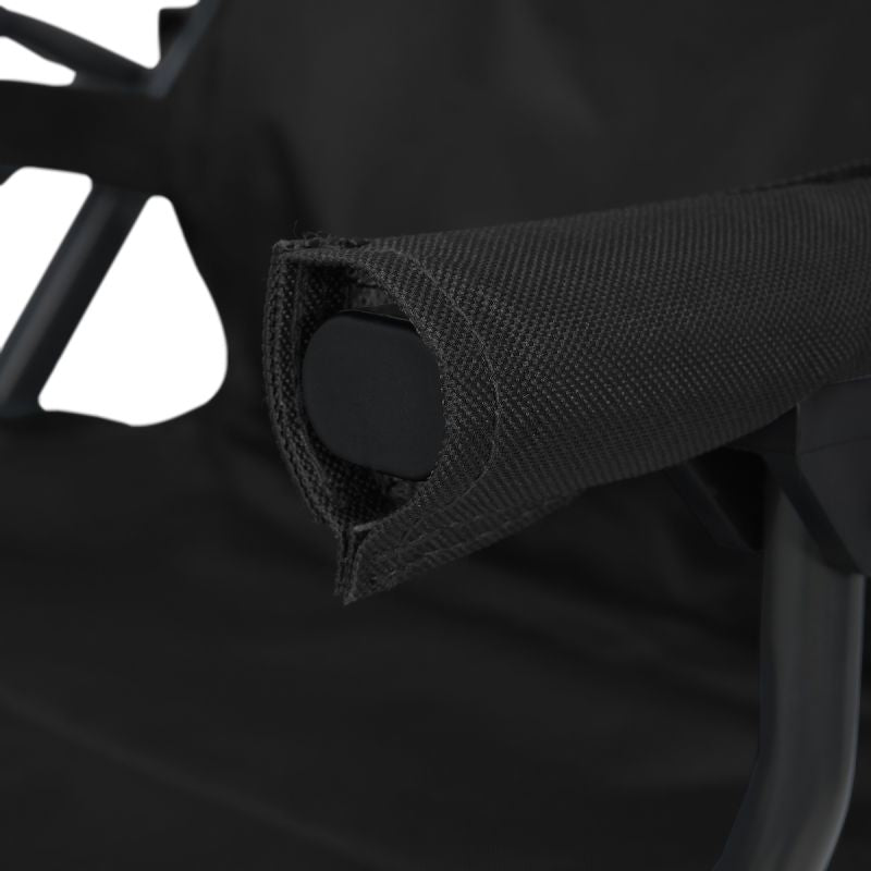 Trvlmore Campingstoel Ergonomisch - Zwart - Verstelbare rugleuning 100 cm - Draagvermogen 120 kg