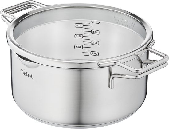 Tefal Nordica - Pannenset - 3-delig - Inductie - RVS - Geschikt voor alle warmtebronnen
