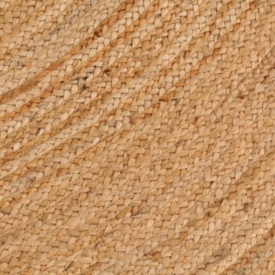 vidaXL - Tapijt - rond - 240 - cm - gevlochten - jute