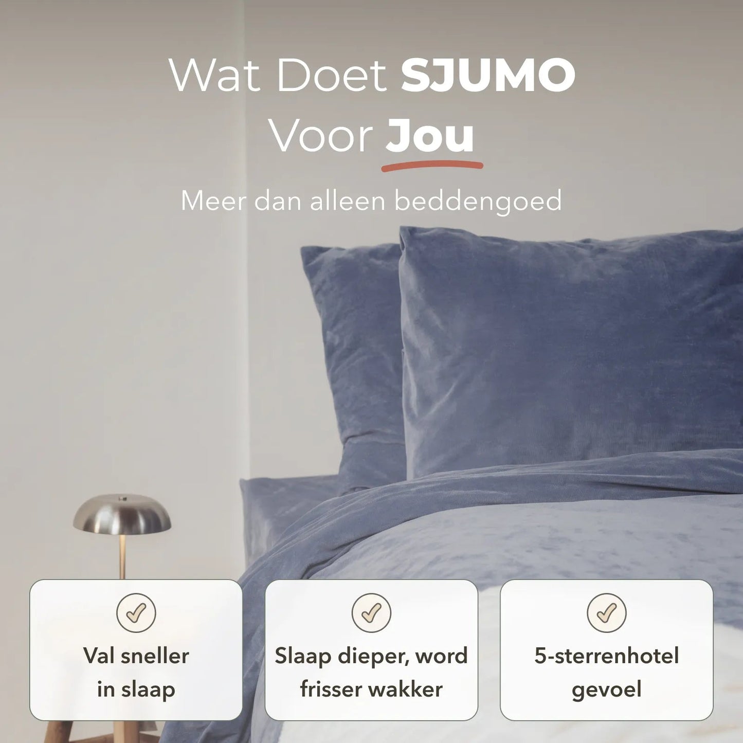 Sjumo Hoeslaken - Silky Smooth - 90 x 200 / 210cm - Faded Blue