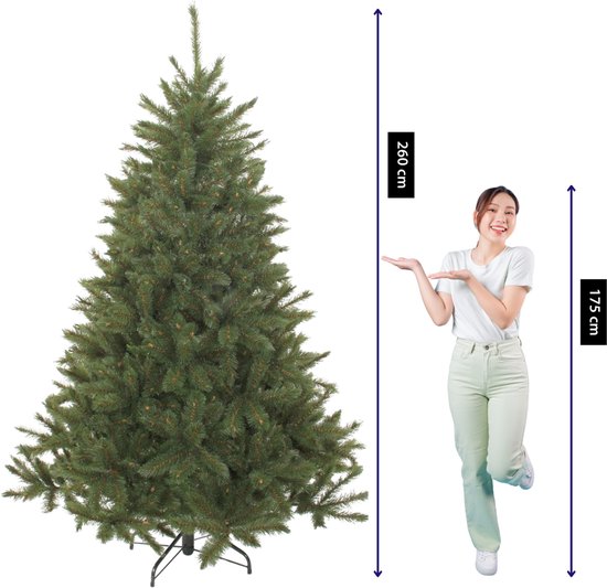 Triumph Tree Bristlecone Kunstkerstboom - Kunstboom met Natuurlijke Uitstraling - Kerstversiering voor Binnenshuis - PVC Hardneedle Afwerking - H260 x Ø163 cm - Groen
