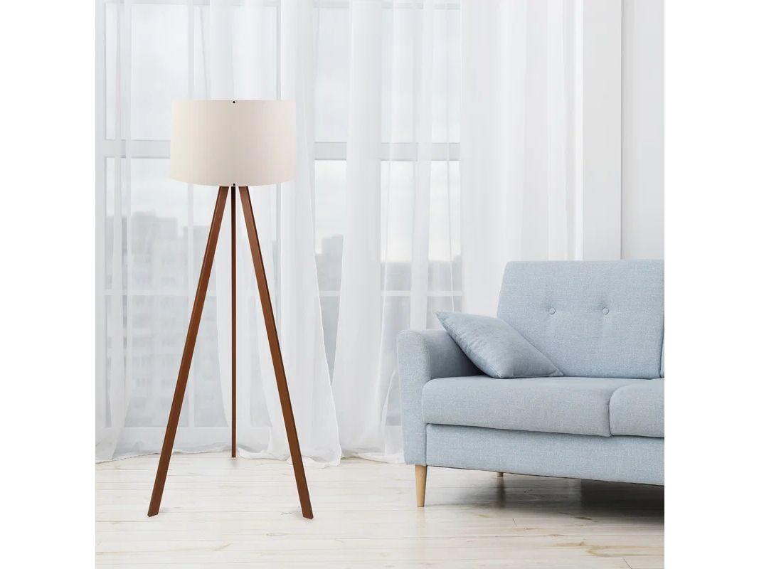 Asir Driepoot Vloerlamp - Hout - 150 cm Hoog - Naturel
