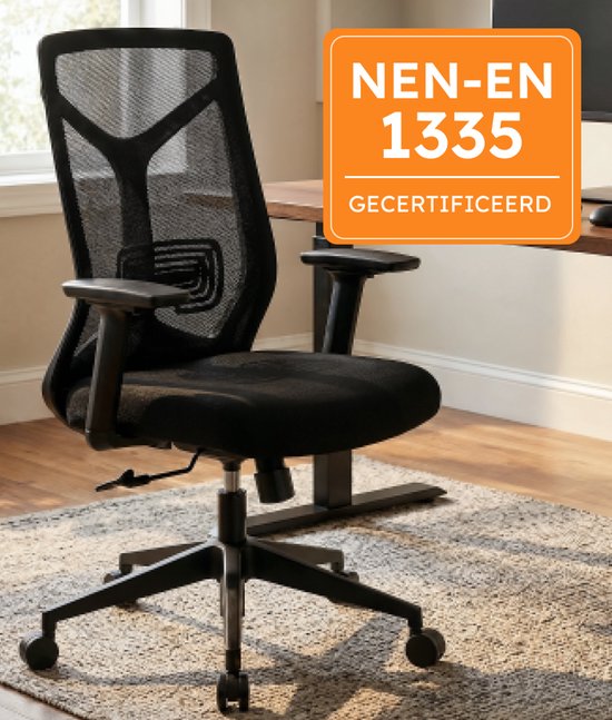 Roveo Ergonomische Bureaustoel - Office Gaming Chair - Volwassenen Game Stoel - Gamestoel - Zwart