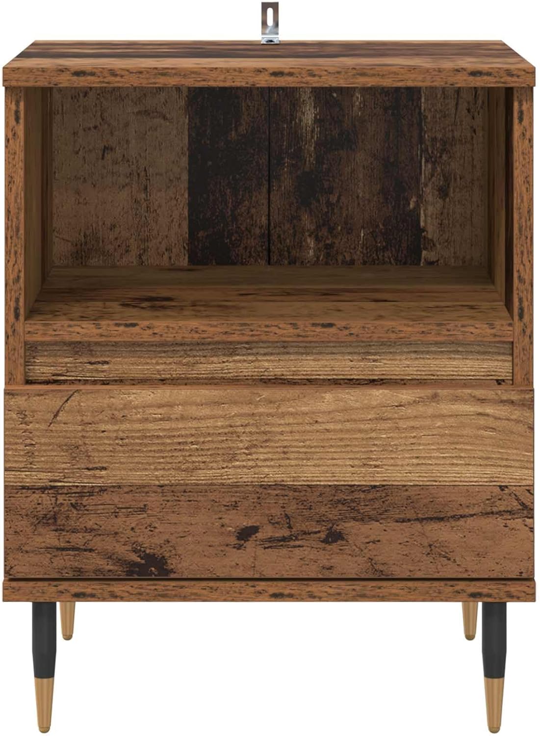 vidaXL Nachtkastje met lade - Oudhout - 40 x 35 x 50 cm