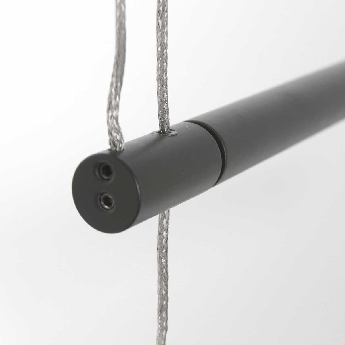 Hanglamp Profilo 3317ZW Zwart 115cm breed Hoogteinstelbaar Kunststof & Metaal Steinhauer
