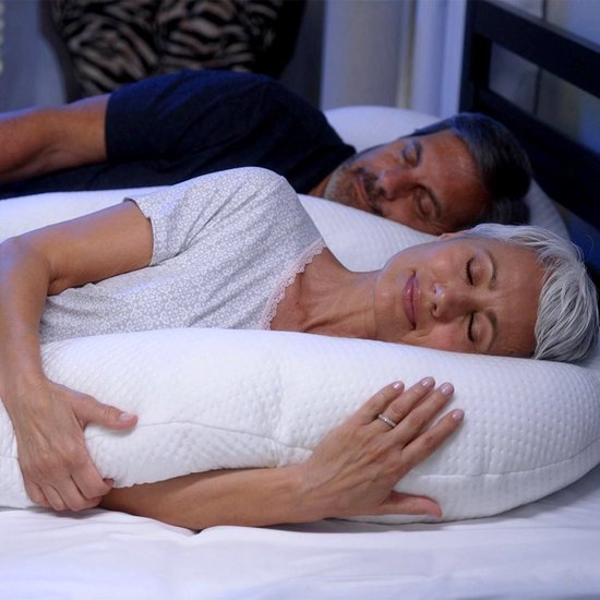 Dreamolino Swan - ergonomisch zijslaper kussen - 7-in-1 comfortkussen - ondersteunt & heeft een stabiliserende werking - zwangerschapskussen - borstvoedingskussen - ademend lichaamskussen