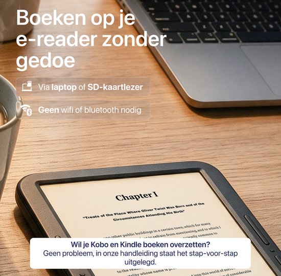 Relore E-reader 6 Inch Touchscreen - Ereader opslag 1000+ Ebooks - Ebook Vervanger Kobo Clara, Kindle, Pocketbook