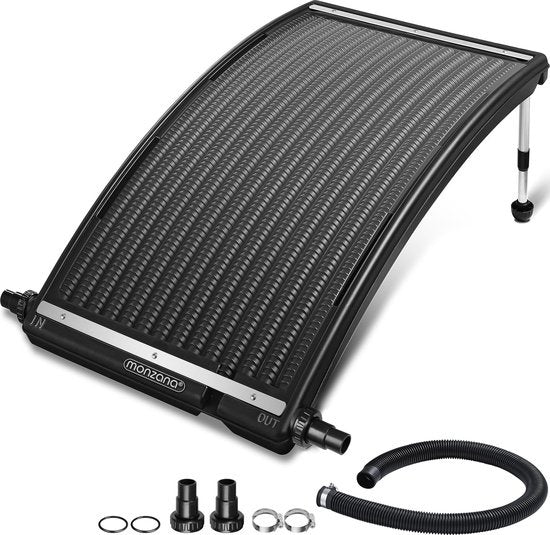 Monzana Zwembadverwarming Solar – 2 Stuks/10000 L/h - 32&38mm - Zwart