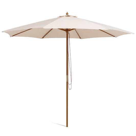 Coast Terrasparasol - Hout - Beige - 300x300x262cm