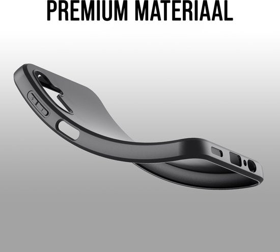 Podec Hoesje Geschikt voor Samsung Galaxy A14 Zwart Telefoonhoesje - Anti-Shock Case Cover met 1x Screenprotector