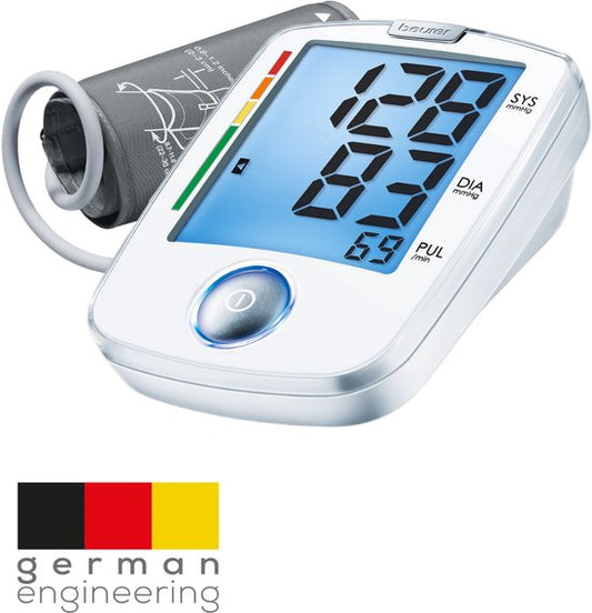 Beurer BM 44 Basic XL Bloeddrukmeter bovenarm - Aanbevolen door de Hartstichting - XL verlicht display - Manchet 22-30 cm - Klinisch gevalideerd - HealthManager Pro app - Onregelmatige hartslag