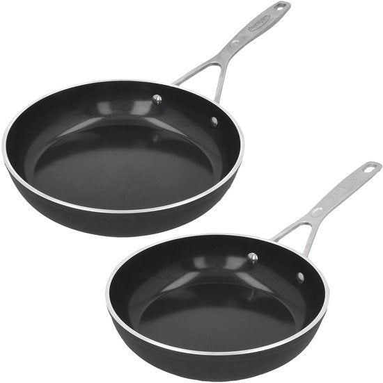 Demeyere Alu Industry 3 Ceraforce Koekenpannen - 20+24cm - 2-delige set - PFAS Vrij - Inductie