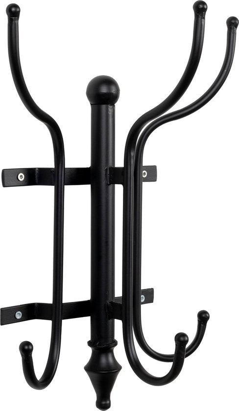 Feliz Lifestyle Ran Wandkapstok Metaal Zwart - 30x15x40 - 3 kg