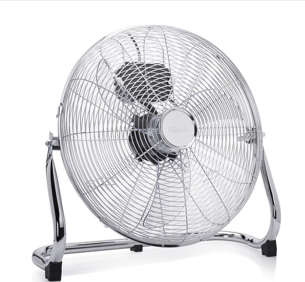 Tristar PD-3897 Metalen Boxventilator 40 cm - Metallic Zilver - 3 Snelheden